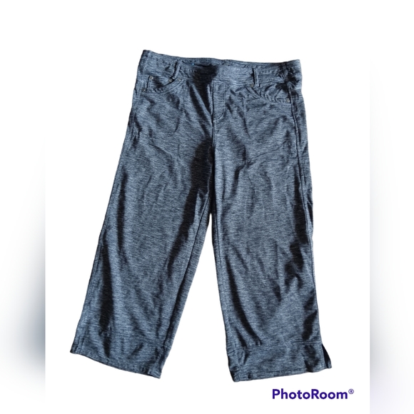 Kuhl Mova Kapri Soft Capri Pants Pull On Drawstring Dark Heather Gray Stretch 16 - Picture 2 of 5